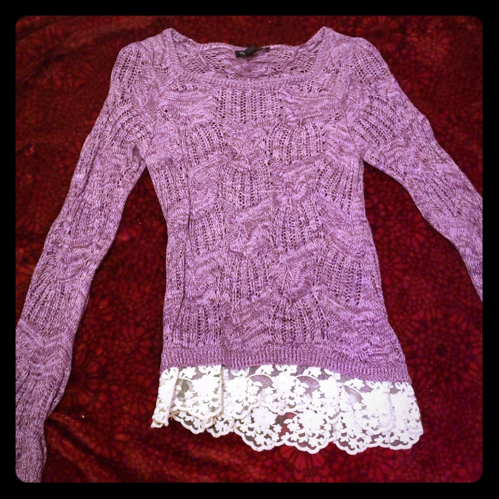 Purple lacy sweater